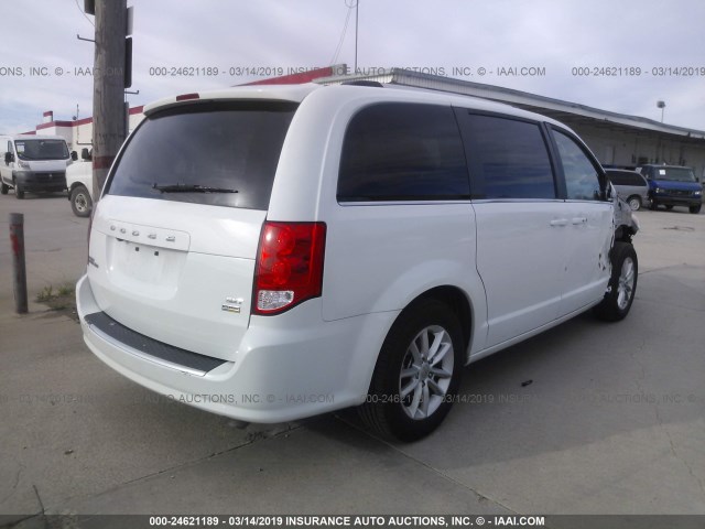 2C4RDGCG1KR542276 - 2019 DODGE GRAND CARAVAN SXT WHITE photo 4