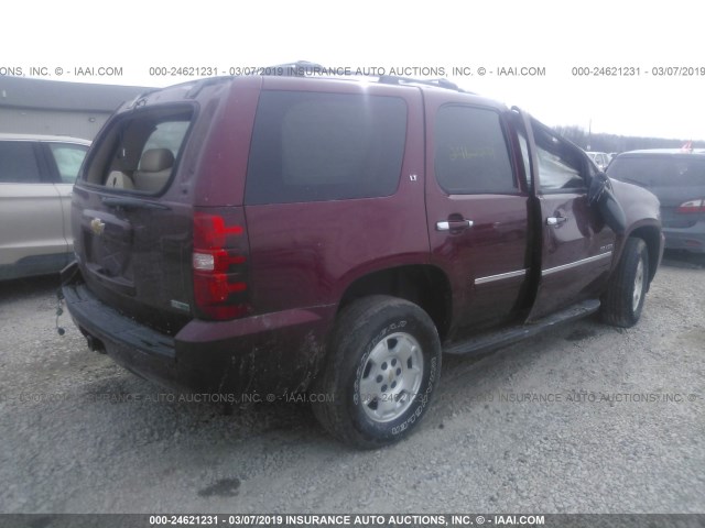 1GNSKBE03BR323794 - 2011 CHEVROLET TAHOE K1500 LT RED photo 4