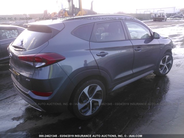 KM8J3CA26HU581033 - 2017 HYUNDAI TUCSON LIMITED/SPORT AND ECO/SE GRAY photo 4