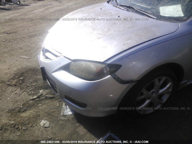 JM1BK323071705168 - 2007 MAZDA 3 S SILVER photo 6