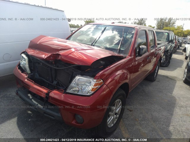 1N6AD0ER8FN701541 - 2015 NISSAN FRONTIER S/SV/SL/PRO-4X RED photo 2