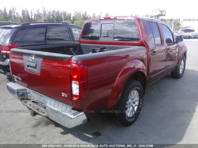 1N6AD0ER8FN701541 - 2015 NISSAN FRONTIER S/SV/SL/PRO-4X RED photo 4
