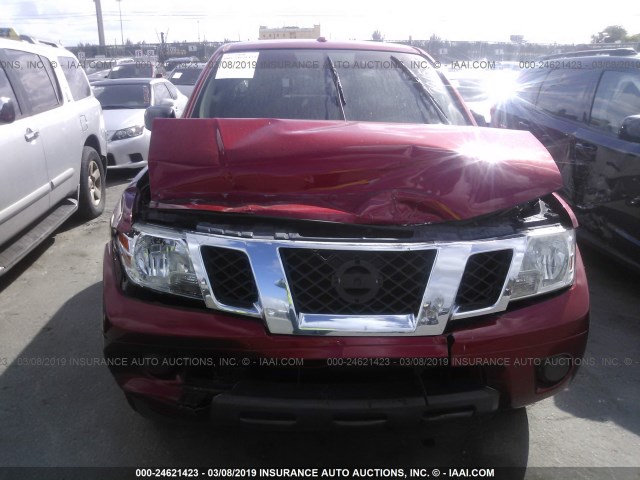 1N6AD0ER8FN701541 - 2015 NISSAN FRONTIER S/SV/SL/PRO-4X RED photo 6