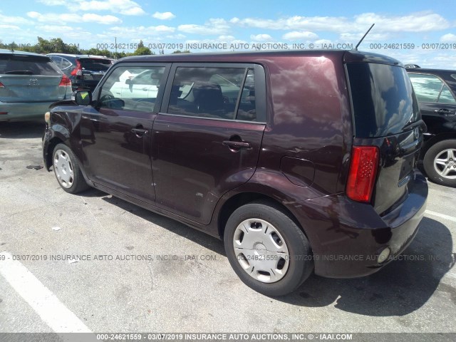 JTLKE50E391080201 - 2009 TOYOTA SCION XB BURGUNDY photo 3