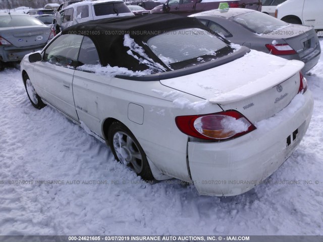 2T1FF28P32C596574 - 2002 TOYOTA CAMRY SOLARA SE/SLE WHITE photo 3