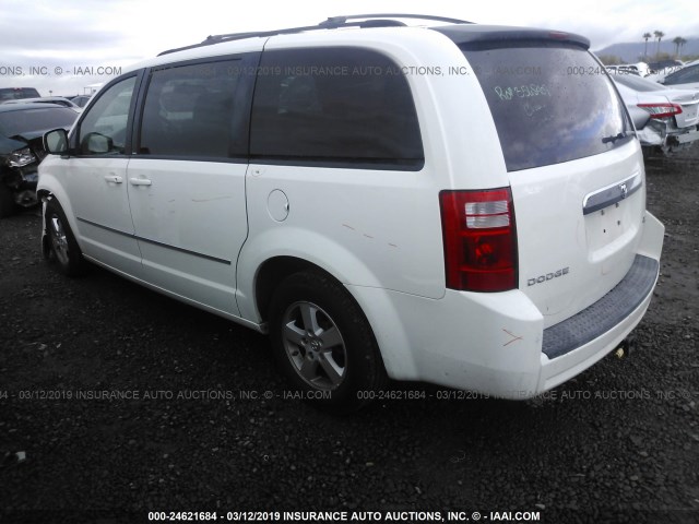 2D4RN5D1XAR218627 - 2010 DODGE GRAND CARAVAN SXT WHITE photo 3