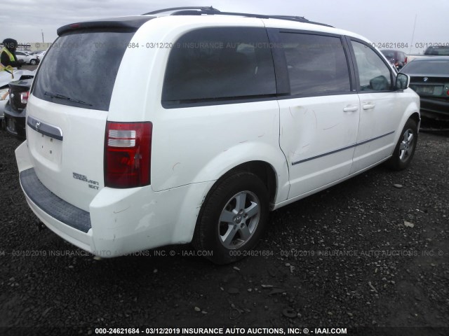 2D4RN5D1XAR218627 - 2010 DODGE GRAND CARAVAN SXT WHITE photo 4