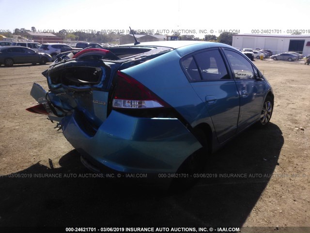 JHMZE2H50AS020239 - 2010 HONDA INSIGHT LX BLUE photo 4