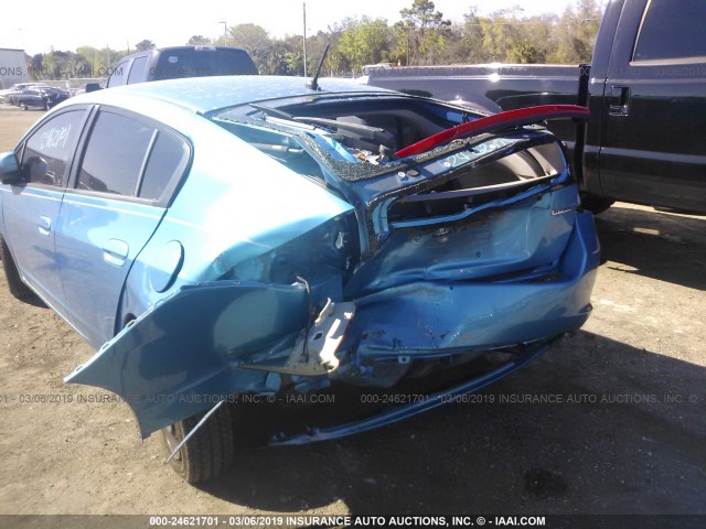 JHMZE2H50AS020239 - 2010 HONDA INSIGHT LX BLUE photo 6