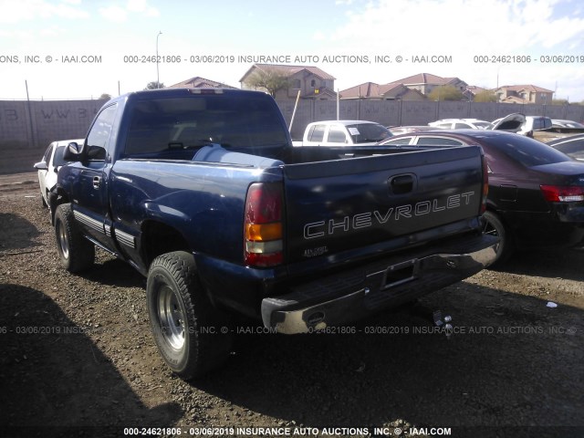 1GCEC14W3YZ241088 - 2000 CHEVROLET SILVERADO C1500 BLUE photo 3