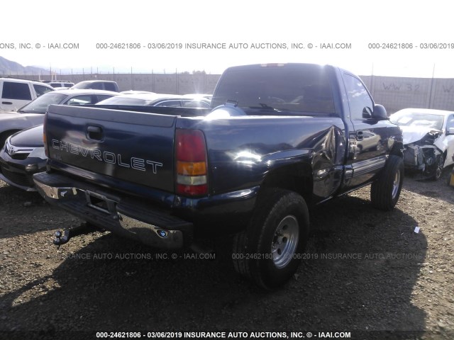 1GCEC14W3YZ241088 - 2000 CHEVROLET SILVERADO C1500 BLUE photo 4