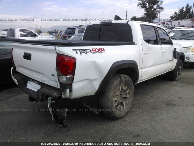 3TMCZ5AN3HM120359 - 2017 TOYOTA TACOMA DBL CAB/SR/TRDSPT/OR/PRO WHITE photo 4