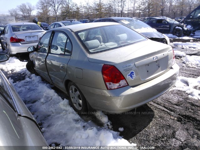 KMHDN46D35U957755 - 2005 HYUNDAI ELANTRA GLS/GT BEIGE photo 3