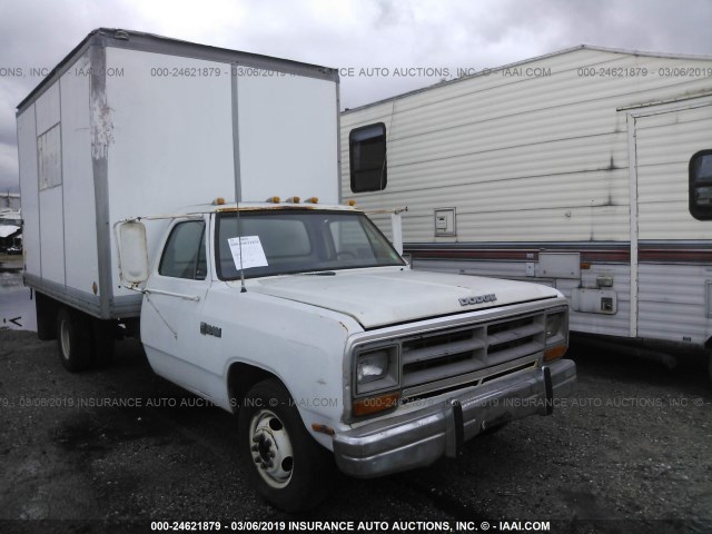 1B6MD3413GS000698 - 1986 DODGE D-SERIES D300/D350 WHITE photo 1