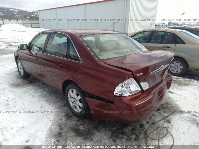 4T1BF28B91U164250 - 2001 TOYOTA AVALON XL/XLS RED photo 3