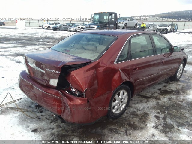 4T1BF28B91U164250 - 2001 TOYOTA AVALON XL/XLS RED photo 4