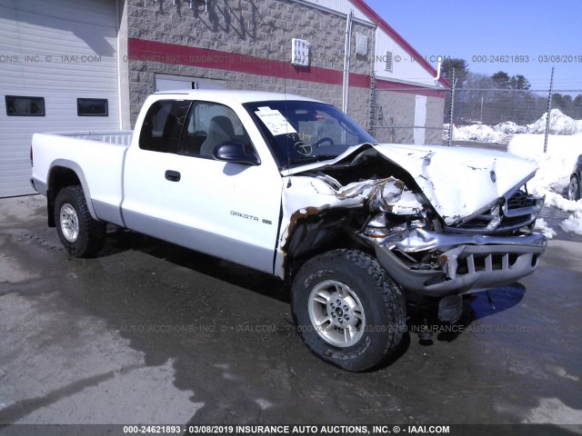 1B7GG22X1YS649080 - 2000 DODGE DAKOTA WHITE photo 1