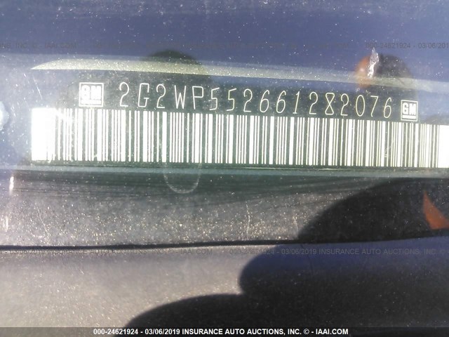 2G2WP552661282076 - 2006 PONTIAC GRAND PRIX SILVER photo 9