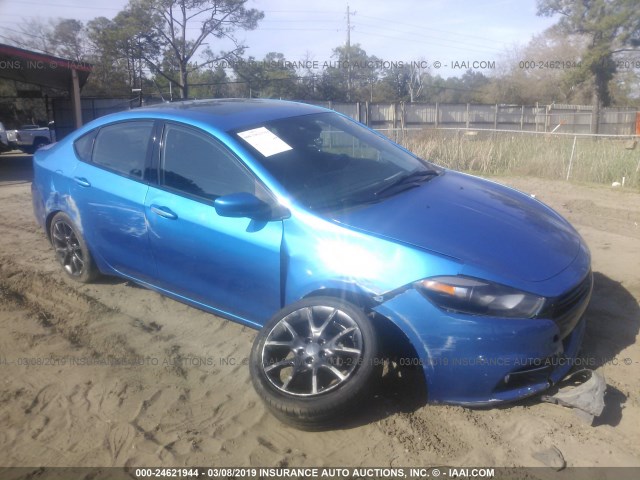 1C3CDFBB2FD391404 - 2015 DODGE DART SXT BLUE photo 1