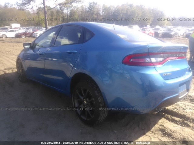 1C3CDFBB2FD391404 - 2015 DODGE DART SXT BLUE photo 3