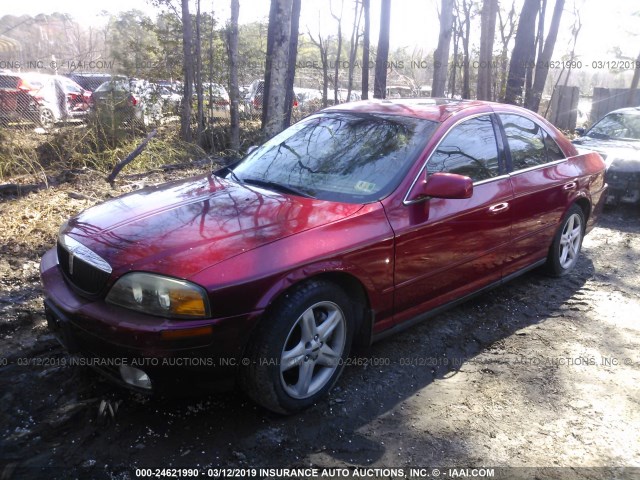 1LNHM87A92Y676371 - 2002 LINCOLN LS BURGUNDY photo 2
