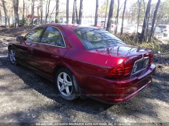 1LNHM87A92Y676371 - 2002 LINCOLN LS BURGUNDY photo 3