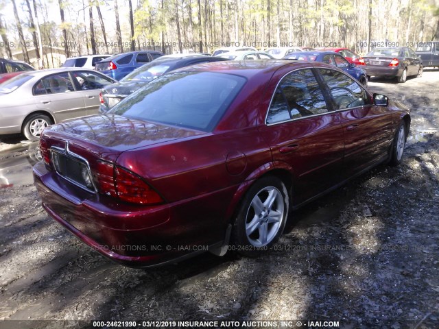 1LNHM87A92Y676371 - 2002 LINCOLN LS BURGUNDY photo 4