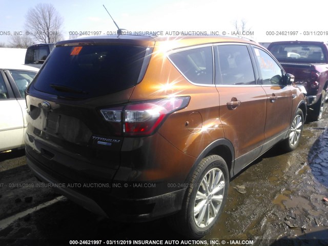 1FMCU9J9XHUE76792 - 2017 FORD ESCAPE TITANIUM ORANGE photo 4