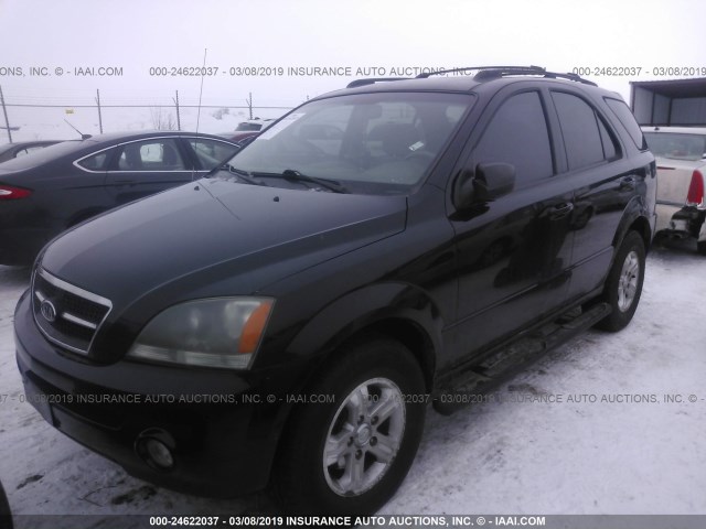 KNDJC733165599786 - 2006 KIA SORENTO EX/LX BLACK photo 2