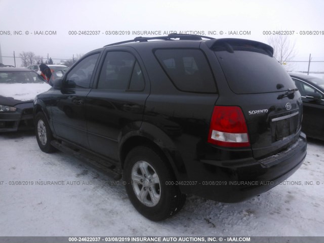 KNDJC733165599786 - 2006 KIA SORENTO EX/LX BLACK photo 3