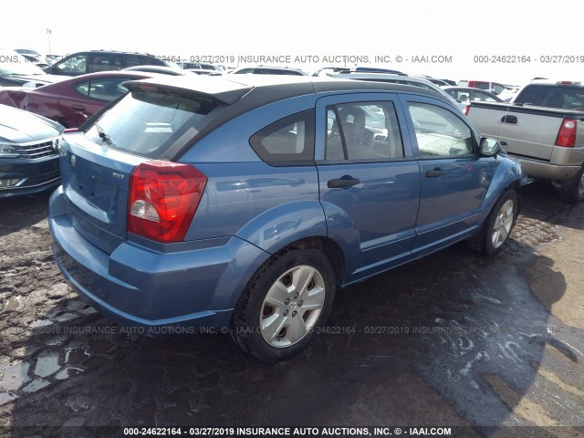 1B3HB48B87D219495 - 2007 DODGE CALIBER SXT BLUE photo 4