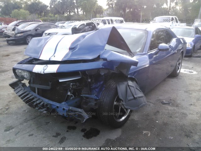 2B3CJ4DV5AH219798 - 2010 DODGE CHALLENGER SE BLUE photo 2