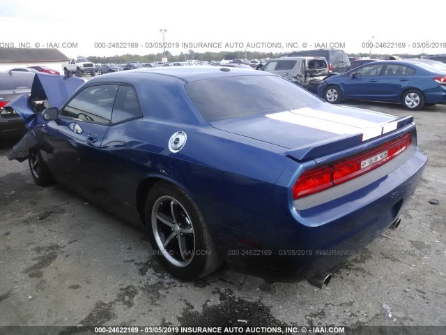 2B3CJ4DV5AH219798 - 2010 DODGE CHALLENGER SE BLUE photo 3