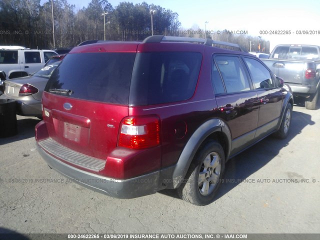 1FMZK02136GA13909 - 2006 FORD FREESTYLE SEL RED photo 4