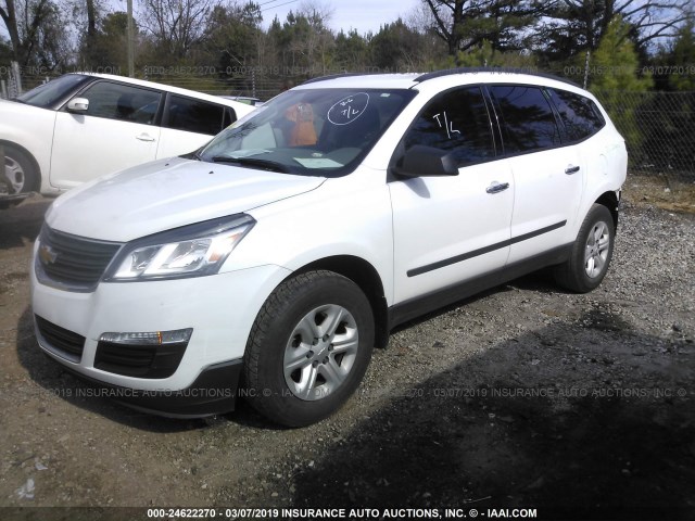 1GNKRFKD9GJ294494 - 2016 CHEVROLET TRAVERSE WHITE photo 2