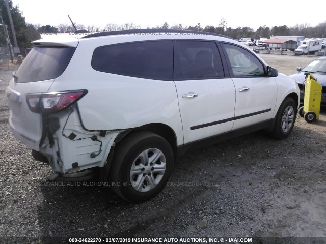 1GNKRFKD9GJ294494 - 2016 CHEVROLET TRAVERSE WHITE photo 4