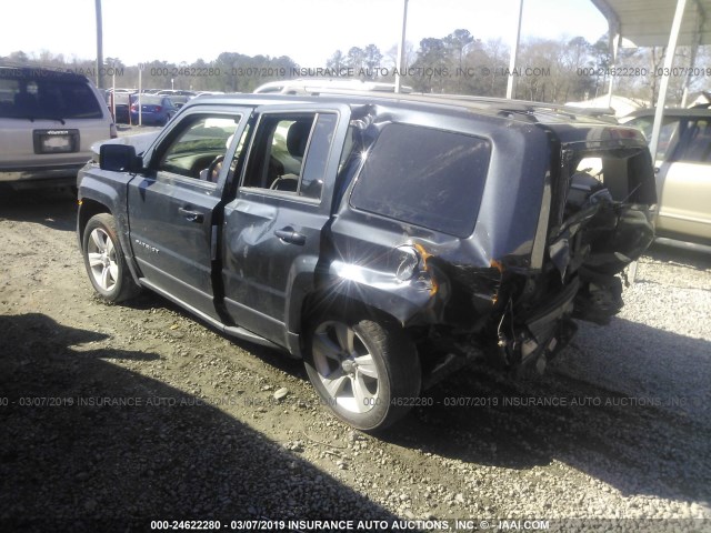 1C4NJRFB5ED911022 - 2014 JEEP PATRIOT LATITUDE BLUE photo 3