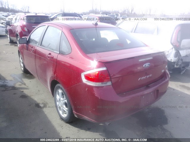 1FAHP36N79W211571 - 2009 FORD FOCUS SES RED photo 3