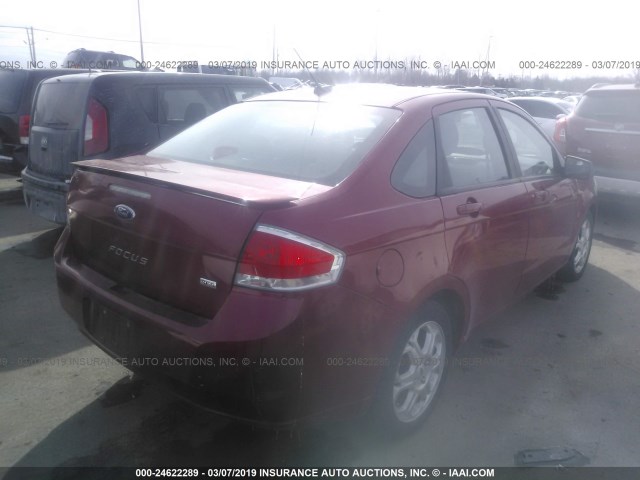 1FAHP36N79W211571 - 2009 FORD FOCUS SES RED photo 4