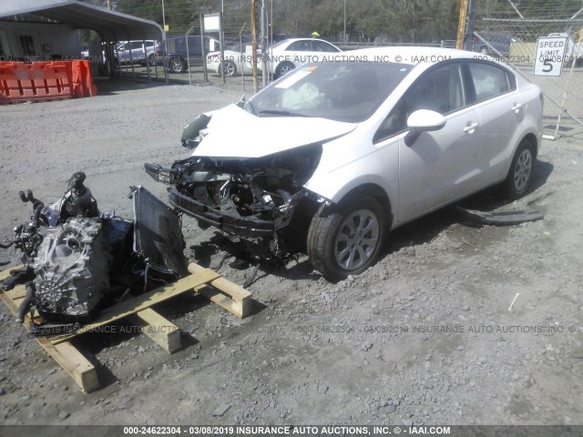 KNADM4A33G6638267 - 2016 KIA RIO LX WHITE photo 2