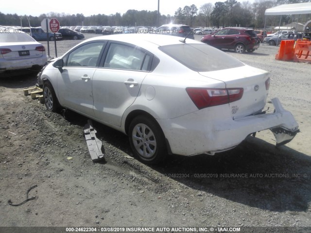 KNADM4A33G6638267 - 2016 KIA RIO LX WHITE photo 3