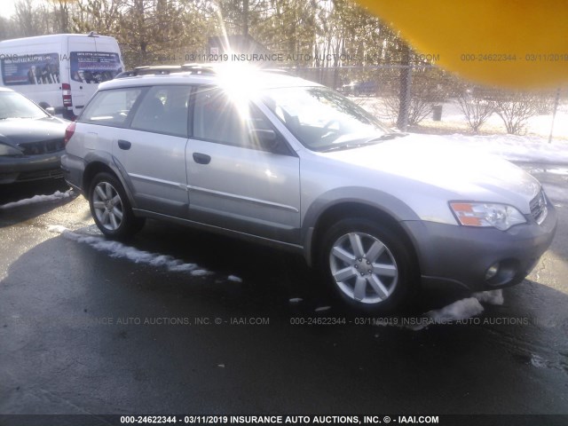 4S4BP61C367331036 - 2006 SUBARU LEGACY OUTBACK 2.5I SILVER photo 1