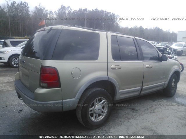 1FMZU63K42ZD00033 - 2002 FORD EXPLORER XLT Champagne photo 4