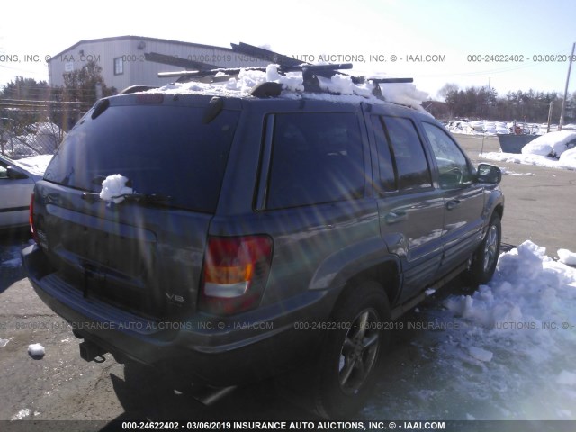 1J8GW68J92C180330 - 2002 JEEP GRAND CHEROKEE OVERLAND GRAY photo 4