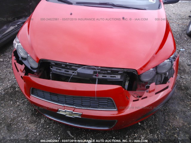 1G1JA6SHXC4114181 - 2012 CHEVROLET SONIC LS ORANGE photo 10