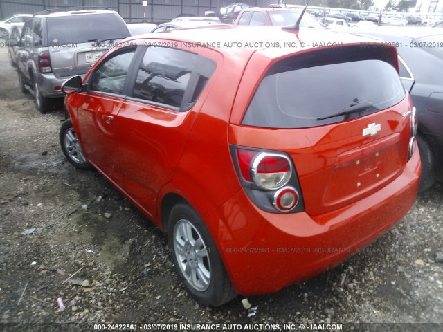 1G1JA6SHXC4114181 - 2012 CHEVROLET SONIC LS ORANGE photo 3