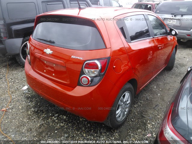 1G1JA6SHXC4114181 - 2012 CHEVROLET SONIC LS ORANGE photo 4