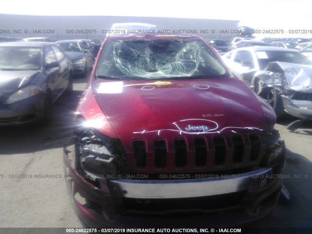 1C4PJLCS9FW737391 - 2015 JEEP CHEROKEE LATITUDE BURGUNDY photo 6