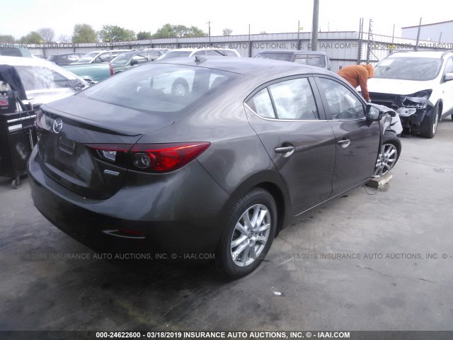 JM1BM1V74E1106820 - 2014 MAZDA 3 TOURING GRAY photo 4