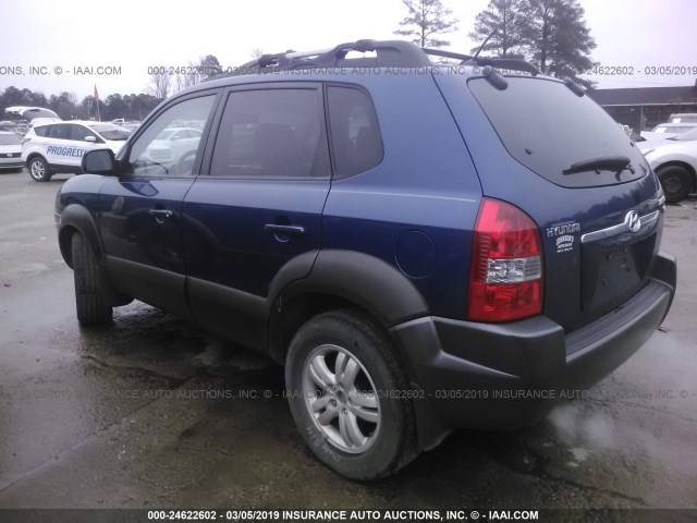 KM8JN12D87U620329 - 2007 HYUNDAI TUCSON SE/LIMITED BLUE photo 3